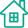 Icon Haus zum Thema Wohnen und Grundstück – Symbol für rechtlichen Schutz rund ums Zuhause.