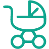Icon Kinderwagen – steht für privaten Rechtsschutz